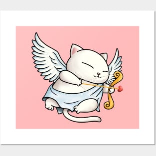 Cat Cupid Posters and Art